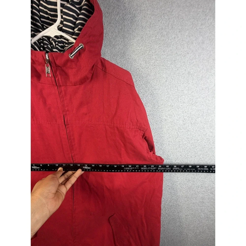 High‎ Sierra Jacket Mens Large Red Hooded Cotton Canvas Anorak Lined Outdoor